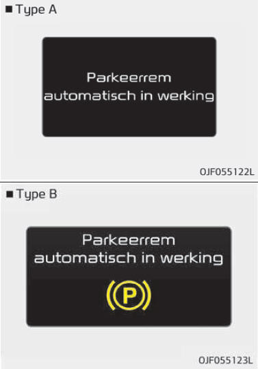 Parkeerrem automatisch in werking