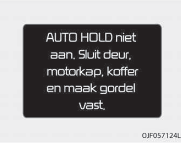 AUTO HOLD niet aan