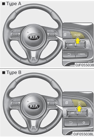 Snelheid cruise control instellen