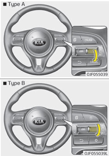 Snelheid cruise control instellen