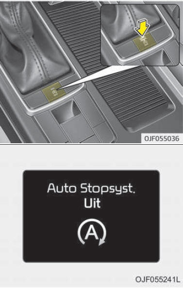 Motor uitzetten in Idle Stop modus