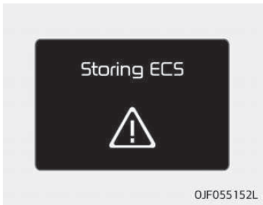 WAARSCHUWING smelding voor storing in ECS