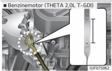 Motoroliepeil controleren