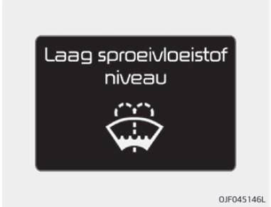 Laag sproeivloeistof niveau