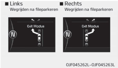 Selecteer modus wegrijden na inparkeren