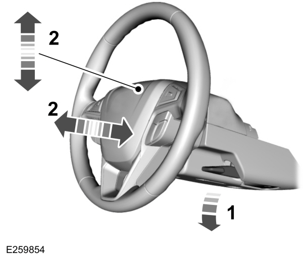 Het stuurwiel afstellen - Auto's met: Handmatig verstelbare stuurkolom